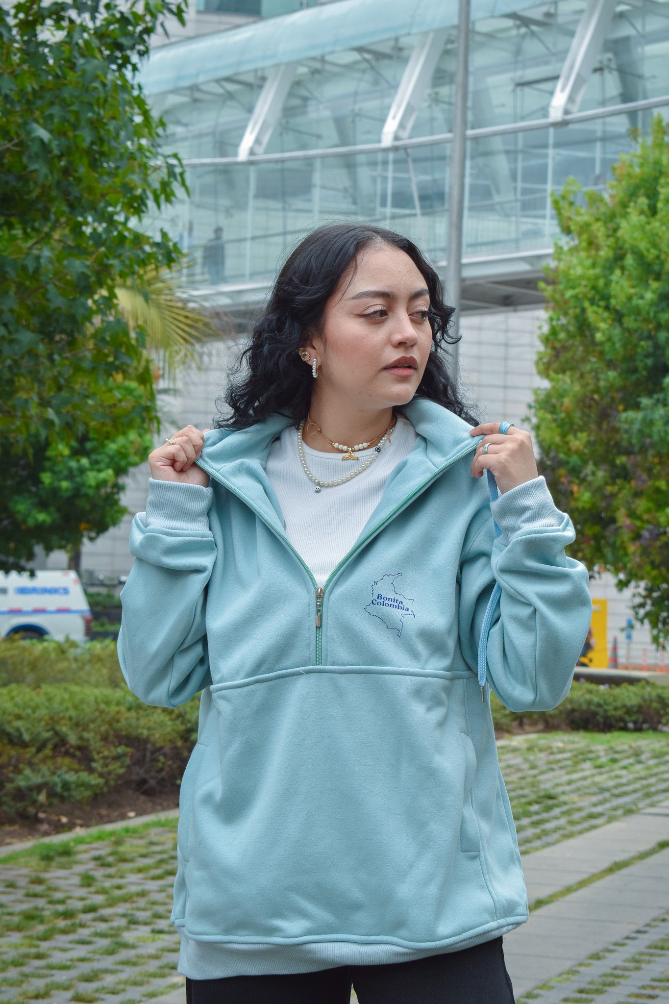 Hoodie  Cremallera "Bonita  Colombia "